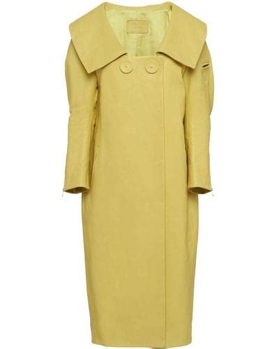 prada yellow raincoat ss17|prada coats for women.